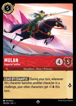 Mulan - Imperial Soldier Disney Lorcana First Chapter Super Rare 118/204 FOIL