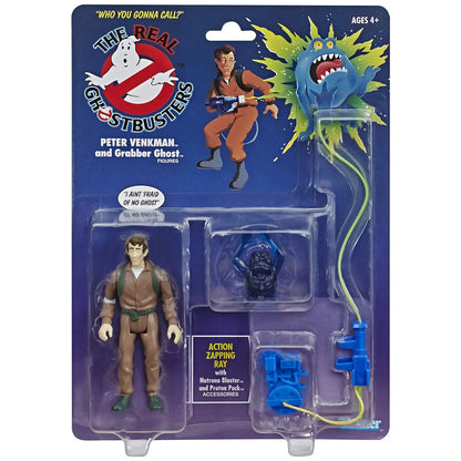 HASBRO GHOSTBUSTERS KENNER CLASSICS PETER VENKMAN AND GRABBER GHOST RETRO ACTION FIGURE