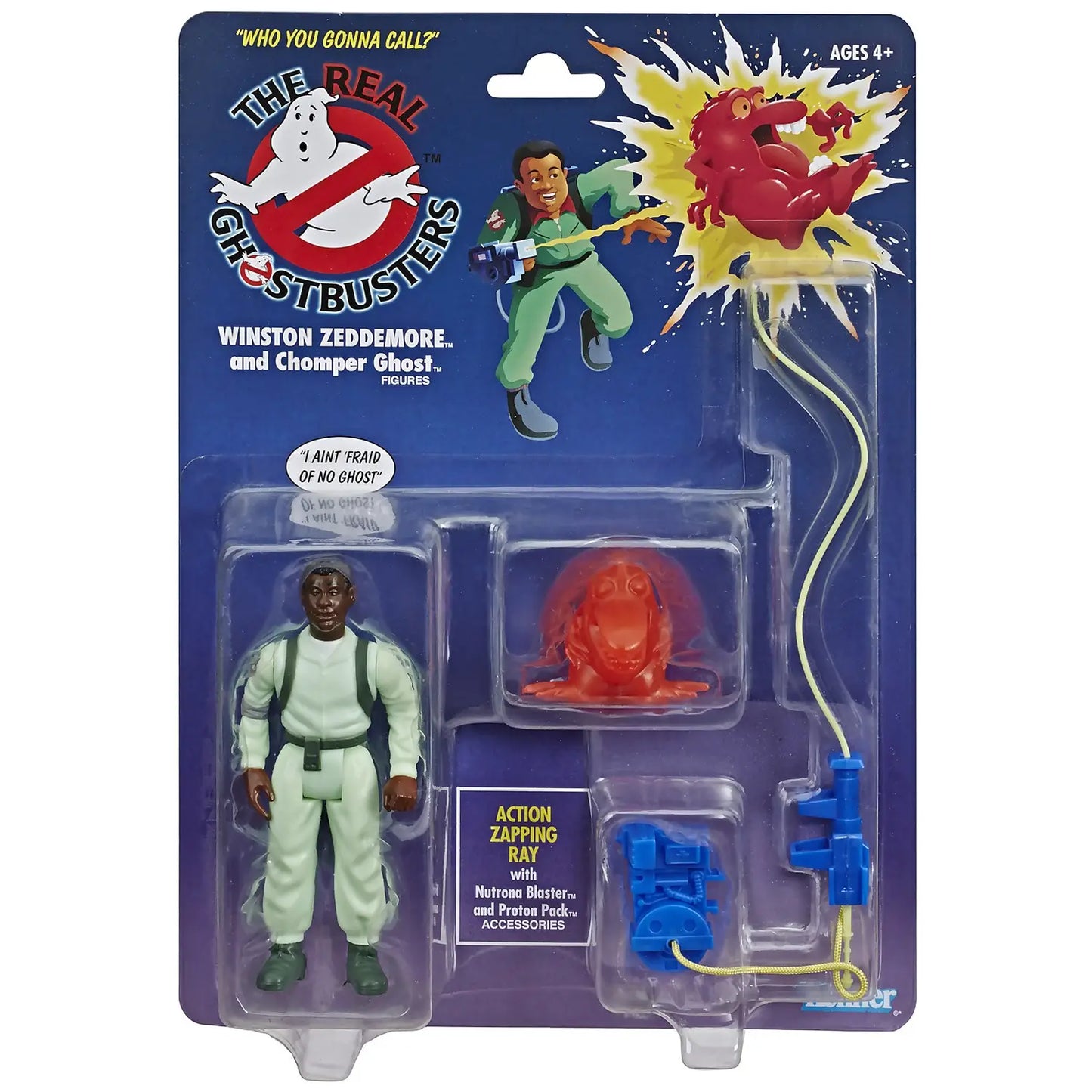 HASBRO GHOSTBUSTERS KENNER CLASSICS WINSTON ZEDDEMORE AND CHOMPER GHOST RETRO ACTION FIGURE