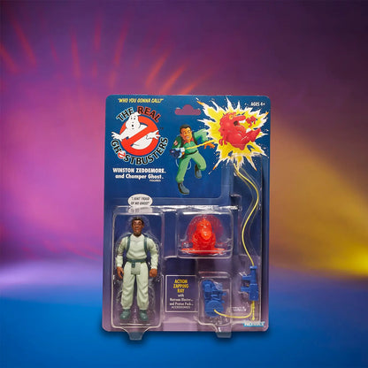 HASBRO GHOSTBUSTERS KENNER CLASSICS WINSTON ZEDDEMORE AND CHOMPER GHOST RETRO ACTION FIGURE