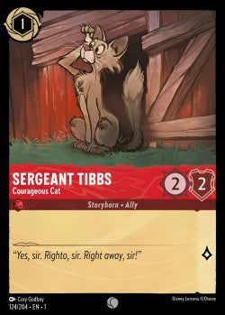 Sergeant Tibbs - Courageous Cat Disney Lorcana First Chapter Common 124/204
