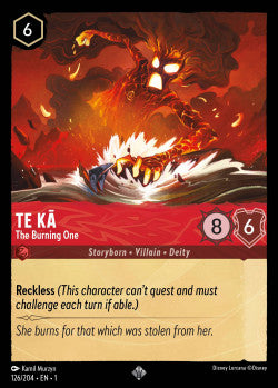 Te K? - The Burning One Disney Lorcana First Chapter Super Rare 126/204