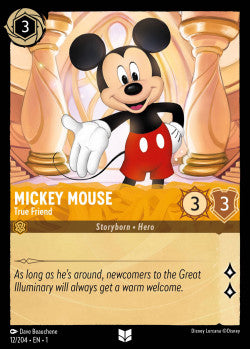 012/204 Mickey Mouse - True Friend Disney Lorcana First Chapter Uncommon