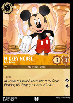 Mickey Mouse - True Friend Disney Lorcana First Chapter Uncommon 012/204