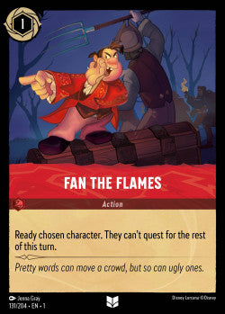 Fan The Flames Disney Lorcana First Chapter Uncommon 131/204