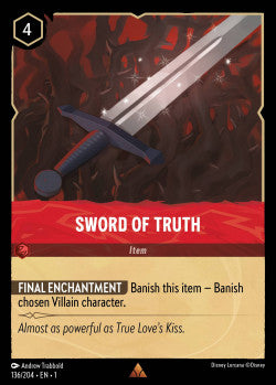 Sword of Truth Disney Lorcana First Chapter Rare 136/204