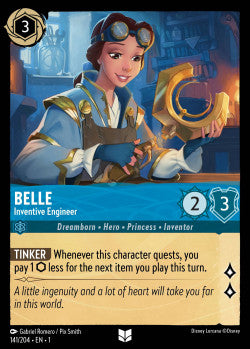 Belle - Inventive Engineer Disney Lorcana First Chapter Uncommon 141/204