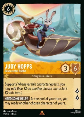 015/204 Disney Lorcana Azurite Sea Judy Hopps - Resourceful Rabbit Rare