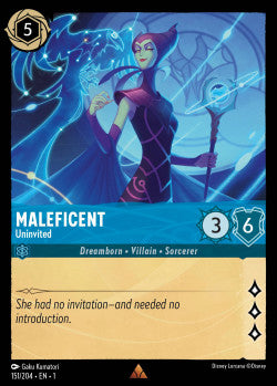 Maleficent - Uninvited Disney Lorcana First Chapter Rare 151/204 FOIL