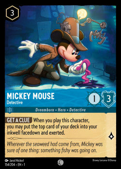 Mickey Mouse - Detective Disney Lorcana First Chapter Common 154/204