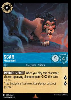 158/204 Scar - Mastermind Disney Lorcana First Chapter Rare