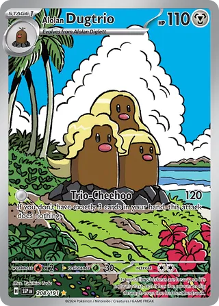 208/191 Surging Sparks Alolan Dugtrio Illustration Rare