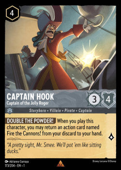 Captain Hook - Captain of the Jolly Roger Disney Lorcana First Chapter Rare 173/204