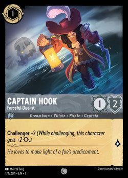Captain Hook - Forceful Duelist Disney Lorcana First Chapter Common 174/204