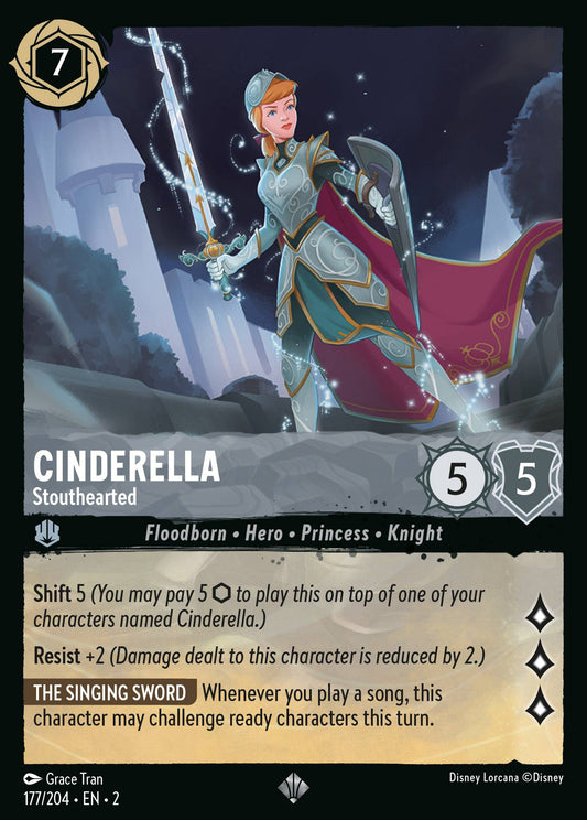 177/204 Cinderella - Stouthearted Disney Lorcana Rise of the Floodborn Super Rare