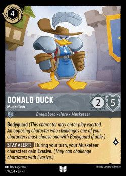 Donald Duck - Musketeer Disney Lorcana First Chapter Uncommon 177/204