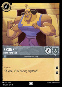 Kronk - Right-Hand Man Disney Lorcana First Chapter Uncommon 183/204