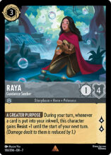 186/204 Disney Lorcana Archazia’s Island Raya - Guidance Seeker Rare