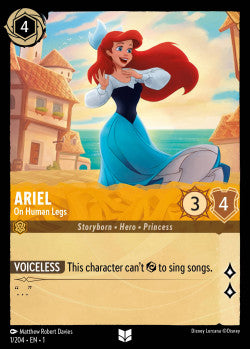 001/204 Ariel - On Human Legs Disney Lorcana First Chapter  Uncommon