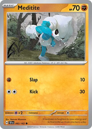 082/162 Meditite  Pokemon Temporal Forces  Common