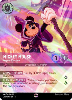 208/204 Mickey Mouse - Wayward Sorcerer Disney Lorcana First Chapter Enchanted