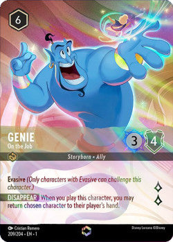 209/204 Genie - On the Job Disney Lorcana First Chapter Enchanted