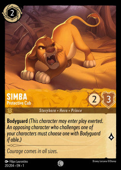 Simba - Protective Cub Disney Lorcana First Chapter Common 020/204
