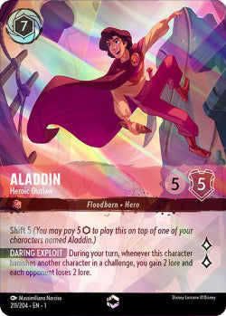 Aladdin - Heroic Outlaw Disney Lorcana First Chapter Enchanted 211/204