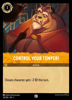 026/204 Control Your Temper! Disney Lorcana First Common FOIL