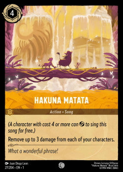 027/204 Hakuna Matata Disney Lorcana First Chapter Common