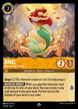 Ariel - Spectacular Singer Disney Lorcana First Chapter Super Rare 002/204