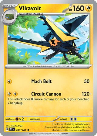 056/162 Vikavolt  Pokemon Temporal Forces Uncommon