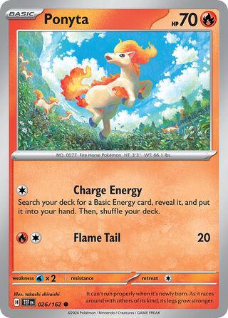 026/162 Ponyta  Pokemon Temporal Forces  Common