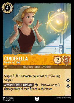 Cinderella - Gentle and Kind Disney Lorcana First Chapter  Uncommon 003/204