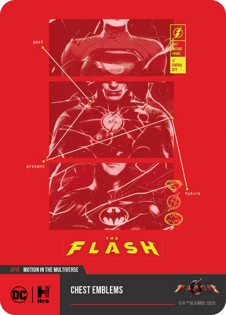 A1 - A28938 CHAPTER 4 - 'THE FLASH' LIMITED EDITION THE FLASH: MOTION IN THE MULTIVERSE Chest Emblems Epic