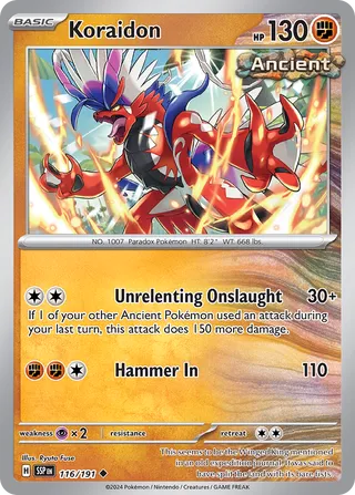 116/191 Surging Sparks Koraidon Uncommon REVERSE HOLO