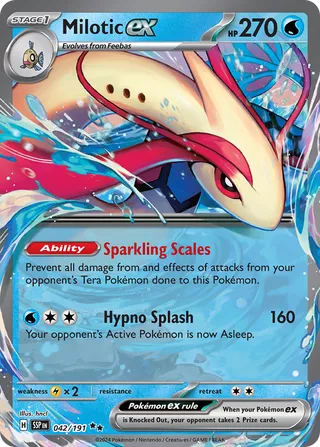 042/191 Surging Sparks Milotic ex Double Rare