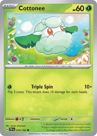 014/162 Cottonee  Pokemon Temporal Forces  Common