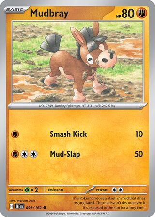 091/162 Mudbray  Pokemon Temporal Forces  Common