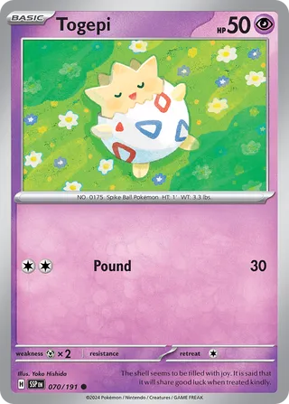 070/191 Togepi Surging Sparks Common