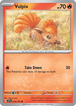 016/191 Surging Sparks Vulpix Common