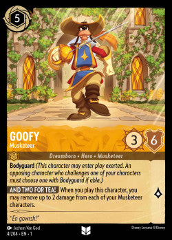 004/204 Goofy - Musketeer Disney Lorcana First Chapter Uncommon