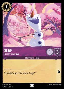 Olaf - Friendly Snowman Disney Lorcana First Chapter Uncommon 052/204