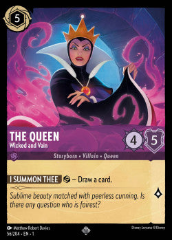 The Queen - Wicked and Vain Disney Lorcana First Chapter Super Rare 056/204