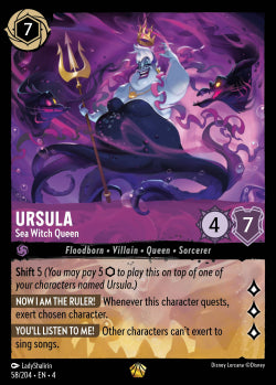 058/204 Ursula - Sea Witch Queen Disney Lorcana Ursula’s Return Legendary