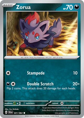 031/064 Shrouded Fable Zorua Common