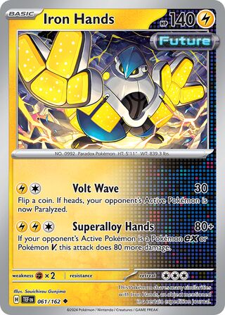 061/162 Iron Hands  Pokemon Temporal Forces Uncommon