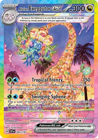 242/191 Surging Sparks Alolan Exeggutor ex Special Illustration Rare