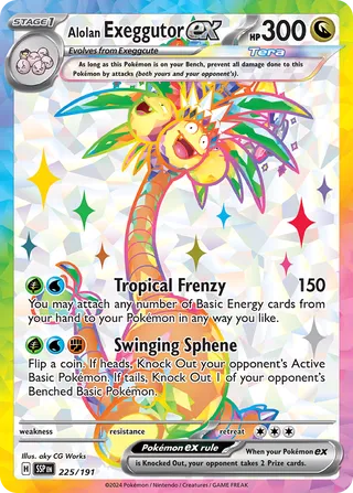 225/191 Surging Sparks Alolan Exeggutor ex Ultra Rare