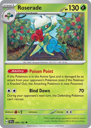 009/162 Roserade  Pokemon Temporal Forces Uncommon